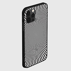 Чехол для iPhone 12 Pro Психоделические линии, цвет: 3D-черный — фото 2