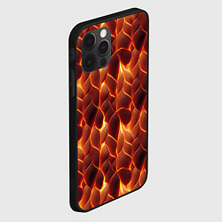 Чехол для iPhone 12 Pro Огненная мозаичная текстура, цвет: 3D-черный — фото 2