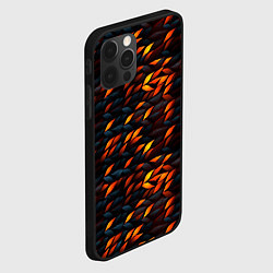 Чехол для iPhone 12 Pro Black orange texture, цвет: 3D-черный — фото 2