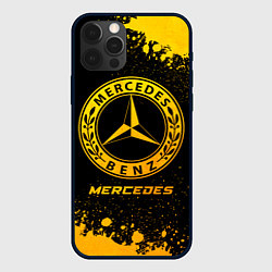 Чехол iPhone 12 Pro Mercedes - gold gradient