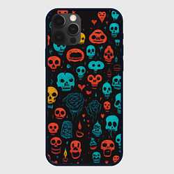 Чехол для iPhone 12 Pro Skull party, цвет: 3D-черный
