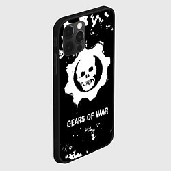 Чехол для iPhone 12 Pro Gears of War glitch на темном фоне, цвет: 3D-черный — фото 2