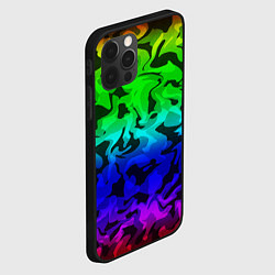 Чехол для iPhone 12 Pro Камуфляж спектр, цвет: 3D-черный — фото 2
