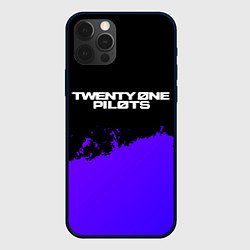 Чехол iPhone 12 Pro Twenty One Pilots purple grunge