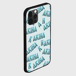 Чехол для iPhone 12 Pro Арина - текст паттерн, цвет: 3D-черный — фото 2