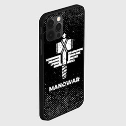 Чехол для iPhone 12 Pro Manowar с потертостями на темном фоне, цвет: 3D-черный — фото 2