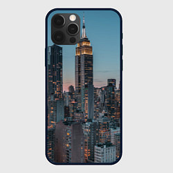 Чехол iPhone 12 Pro Утренний город с небоскребами