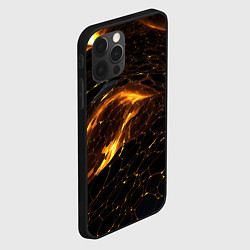 Чехол для iPhone 12 Pro Black gold texture, цвет: 3D-черный — фото 2