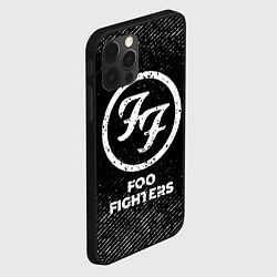 Чехол для iPhone 12 Pro Foo Fighters с потертостями на темном фоне, цвет: 3D-черный — фото 2