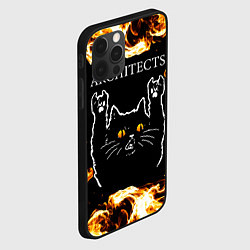 Чехол для iPhone 12 Pro Architects рок кот и огонь, цвет: 3D-черный — фото 2