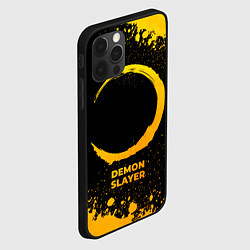 Чехол для iPhone 12 Pro Demon Slayer - gold gradient, цвет: 3D-черный — фото 2