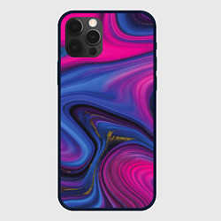 Чехол для iPhone 12 Pro Pink blue style, цвет: 3D-черный