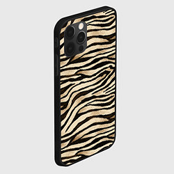 Чехол для iPhone 12 Pro Шкура зебры и белого тигра, цвет: 3D-черный — фото 2