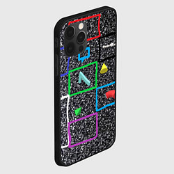 Чехол для iPhone 12 Pro Цифровой шум, цвет: 3D-черный — фото 2