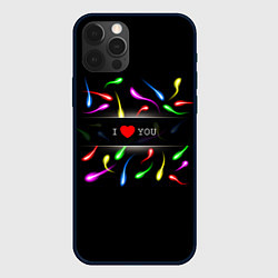 Чехол для iPhone 12 Pro I love you - секс, цвет: 3D-черный