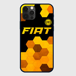 Чехол iPhone 12 Pro Fiat - gold gradient: символ сверху