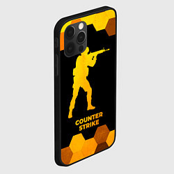 Чехол для iPhone 12 Pro Counter Strike - gold gradient, цвет: 3D-черный — фото 2