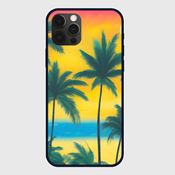 Чехол для iPhone 12 Pro Закат на отдыхе, цвет: 3D-черный