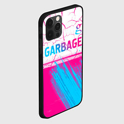 Чехол для iPhone 12 Pro Garbage neon gradient style: символ сверху, цвет: 3D-черный — фото 2