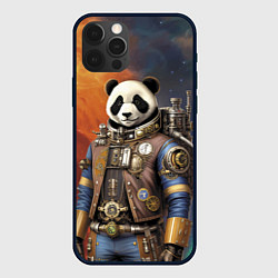 Чехол для iPhone 12 Pro Панда-космонавт - стимпанк, цвет: 3D-черный
