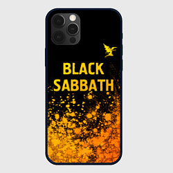 Чехол iPhone 12 Pro Black Sabbath - gold gradient: символ сверху