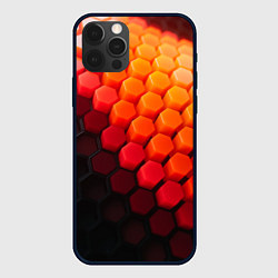 Чехол для iPhone 12 Pro Hexagon orange, цвет: 3D-черный