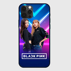 Чехол для iPhone 12 Pro Blackpink neon, цвет: 3D-черный