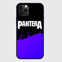 Чехол iPhone 12 Pro Pantera purple grunge