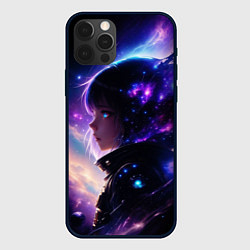 Чехол iPhone 12 Pro Покорение космоса - девушка