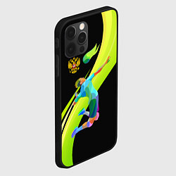 Чехол для iPhone 12 Pro Волейбол Россия, цвет: 3D-черный — фото 2