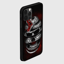 Чехол для iPhone 12 Pro Snake skull, цвет: 3D-черный — фото 2