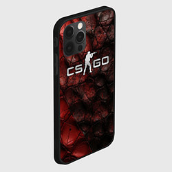 Чехол для iPhone 12 Pro CS GO dark texture, цвет: 3D-черный — фото 2