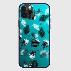 Чехол iPhone 12 Pro Летний узор с пальмами