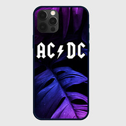 Чехол iPhone 12 Pro AC DC neon monstera