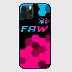 Чехол iPhone 12 Pro FAW - neon gradient: символ сверху