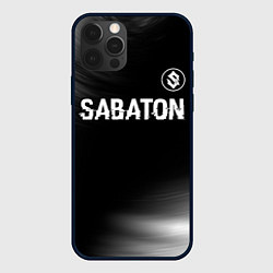 Чехол iPhone 12 Pro Sabaton glitch на темном фоне: символ сверху