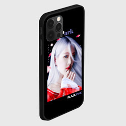 Чехол для iPhone 12 Pro Blackpink Rose Red Kimono, цвет: 3D-черный — фото 2