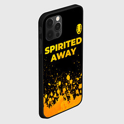 Чехол для iPhone 12 Pro Spirited Away - gold gradient: символ сверху, цвет: 3D-черный — фото 2