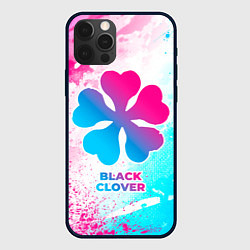 Чехол iPhone 12 Pro Black Clover neon gradient style
