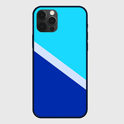 Чехол iPhone 12 Pro Двуцветный голубой