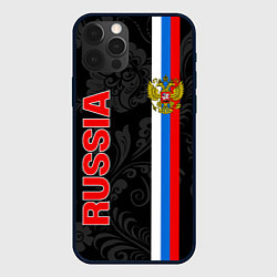 Чехол iPhone 12 Pro Russia black style