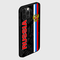 Чехол для iPhone 12 Pro Russia black style, цвет: 3D-черный — фото 2