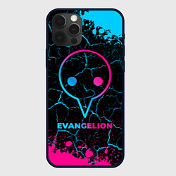Чехол iPhone 12 Pro Evangelion - neon gradient