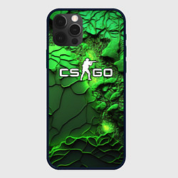 Чехол iPhone 12 Pro CS GO green abstract