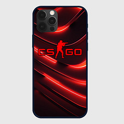 Чехол для iPhone 12 Pro CS GO red neon, цвет: 3D-черный