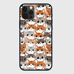 Чехол iPhone 12 Pro Паттерн милые котики