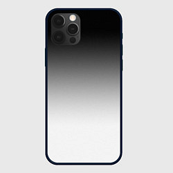 Чехол для iPhone 12 Pro Black and white gradient, цвет: 3D-черный