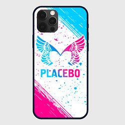 Чехол для iPhone 12 Pro Placebo neon gradient style, цвет: 3D-черный