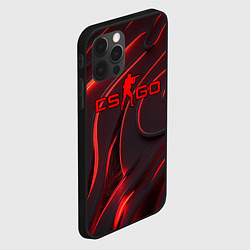 Чехол для iPhone 12 Pro CSGO red abstract, цвет: 3D-черный — фото 2