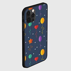 Чехол для iPhone 12 Pro Праздничные шарики, цвет: 3D-черный — фото 2
